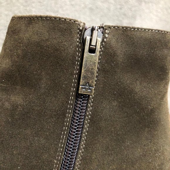 Aquatalia Fire Suede Booties Olive Green - Picture 5 of 12